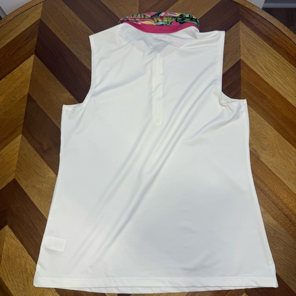 Tommy Bahama Pink and Green Tropical golf skirt/skort and shirt - Picture 10 of 10